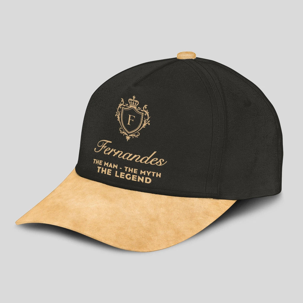 The Man The Myth The Legend Black And Champagne Gold Cap FERNANDES 13K1 C94PF