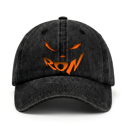 Your Name Jack O' Lantern Halloween Washed Cap RON 13K1 C100PF