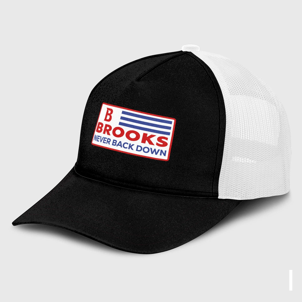 Never Back Down Vintage America Black Mesh Cap BROOKS 13K1 C207PF