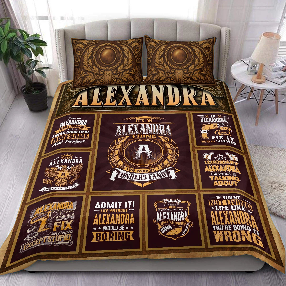ALEXANDRA Limited Edition Personalized Bedding Set 13K1-BS3