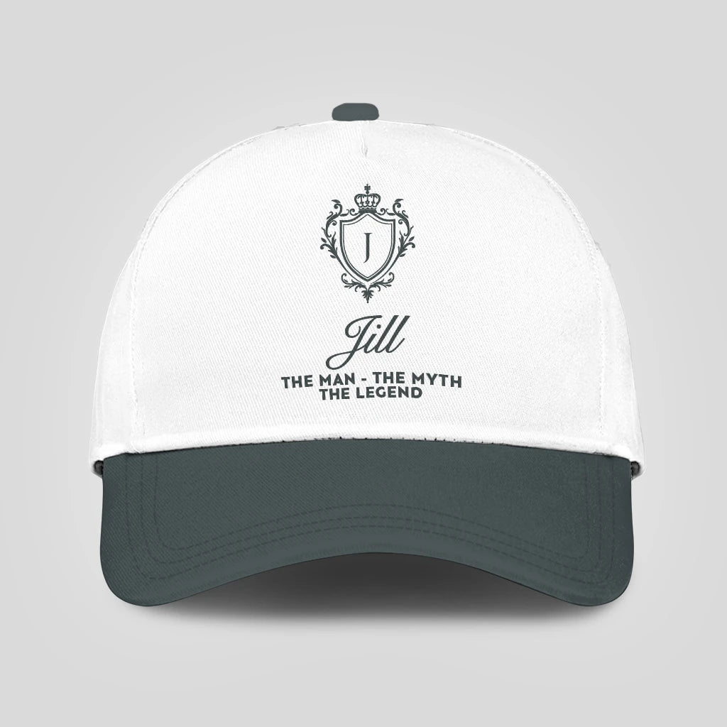 The Man The Myth The Legend Elegant Gray And White Cap JILL 13K1 C170PF
