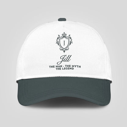 The Man The Myth The Legend Elegant Gray And White Cap JILL 13K1 C170PF
