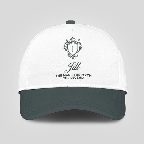 The Man The Myth The Legend Elegant Gray And White Cap JILL 13K1 C170PF