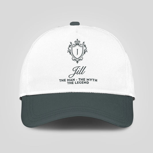 The Man The Myth The Legend Elegant Gray And White Cap JILL 13K1 C170PF
