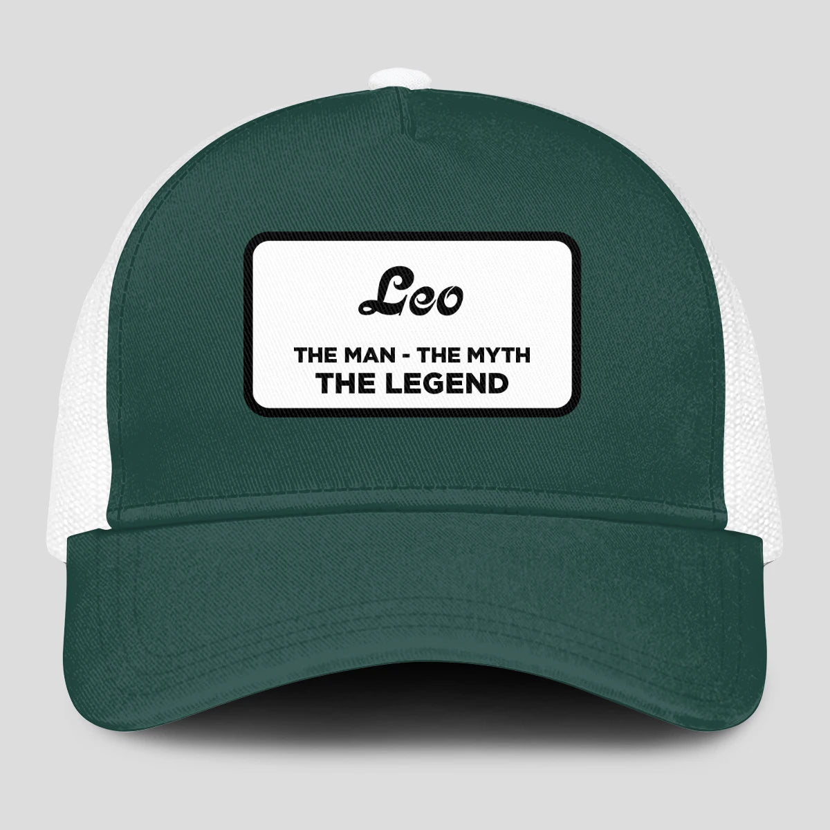 The Man The Myth The Legend Green And White Mesh Cap LEO 13K1 C198PF