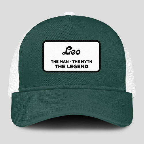 The Man The Myth The Legend Green And White Mesh Cap LEO 13K1 C198PF