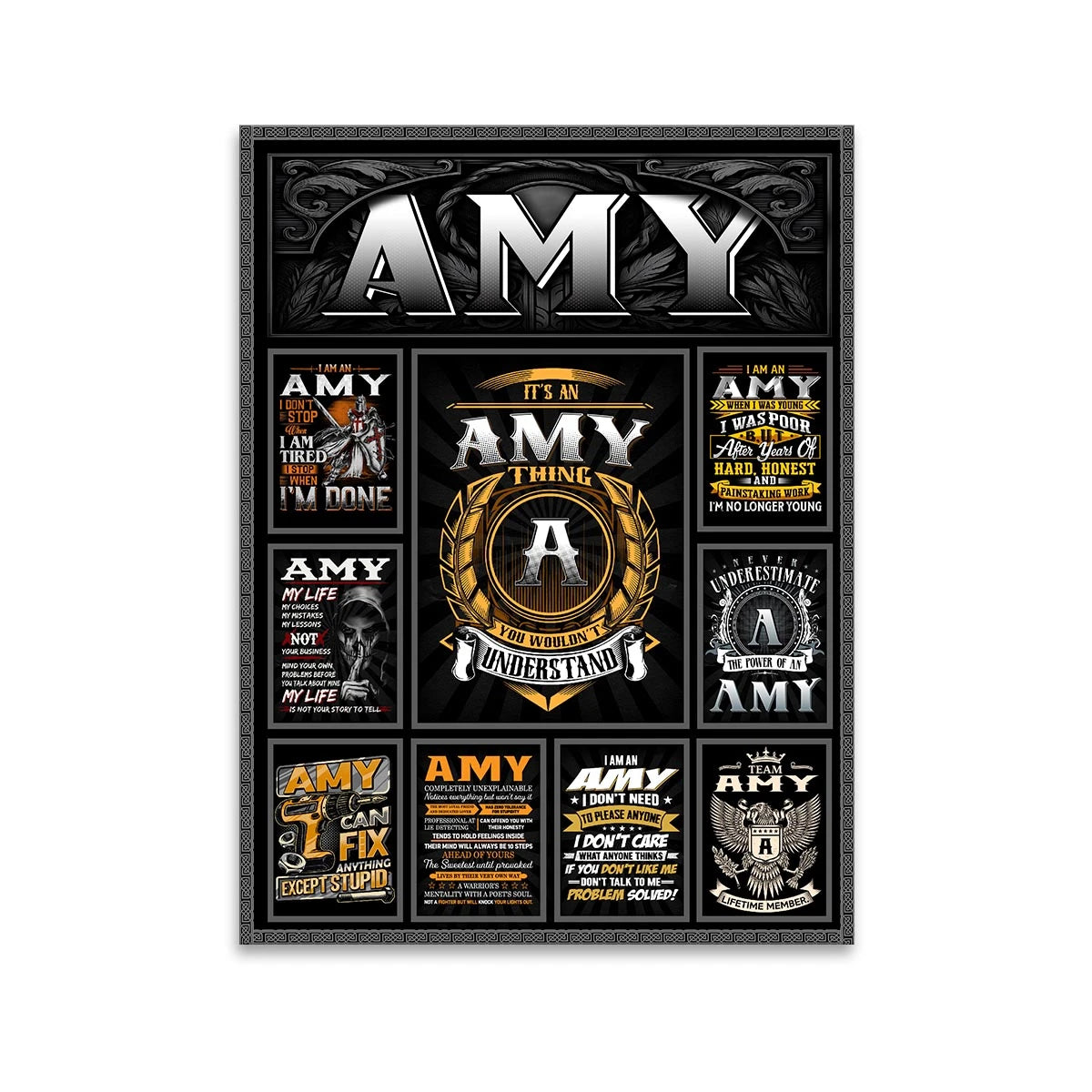 AMY Personalized Sponge Floor Mat – Custom Printed Home Decor 13K1-AR2