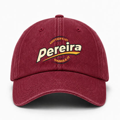 Keep Calm & Let Your Name Handle It Burgundy Washed Cap PEREIRA 13K1 C105PF