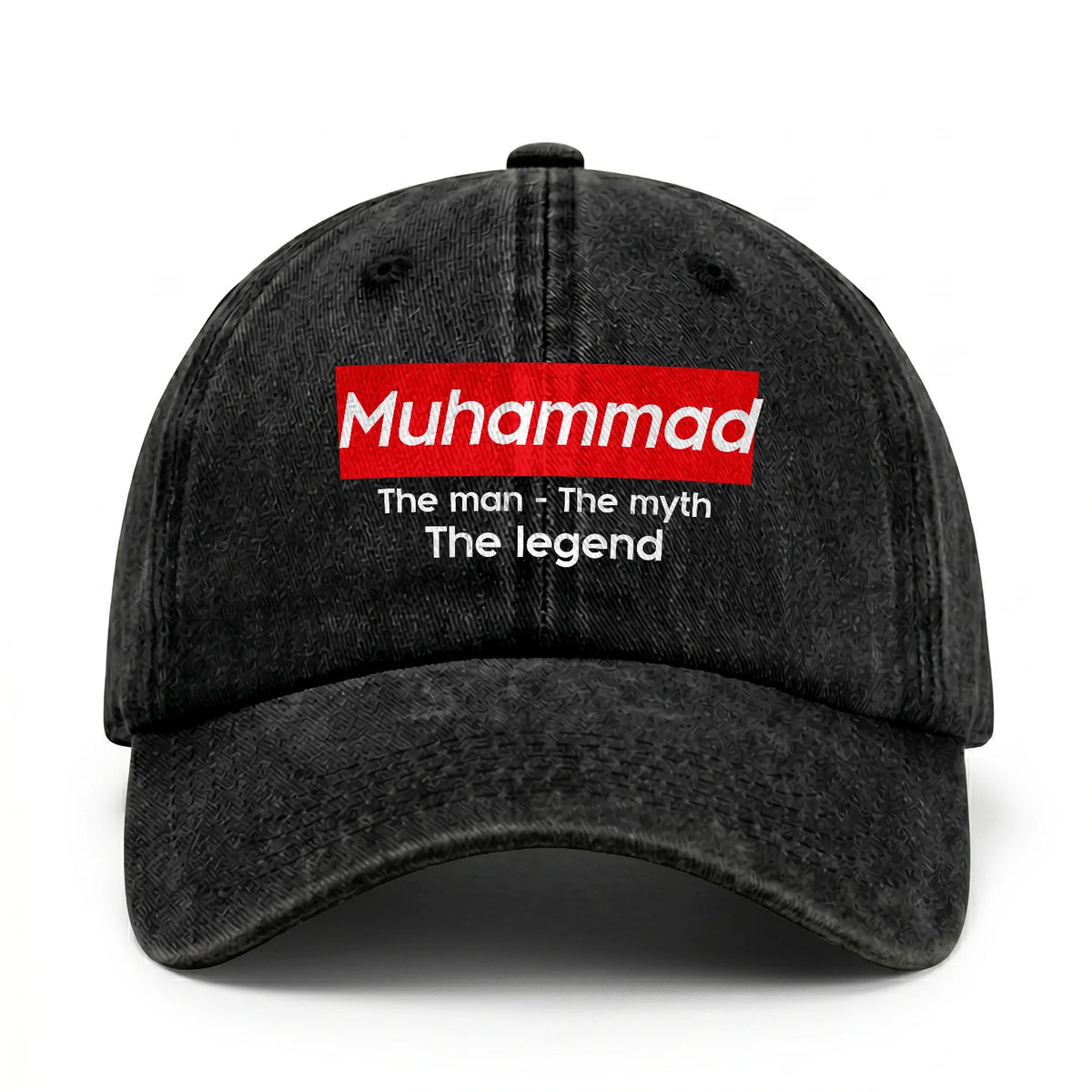 Your Name The Man The Myth The Legend Red Logo Washed Cap MUHAMMAD 13K1 C130PF