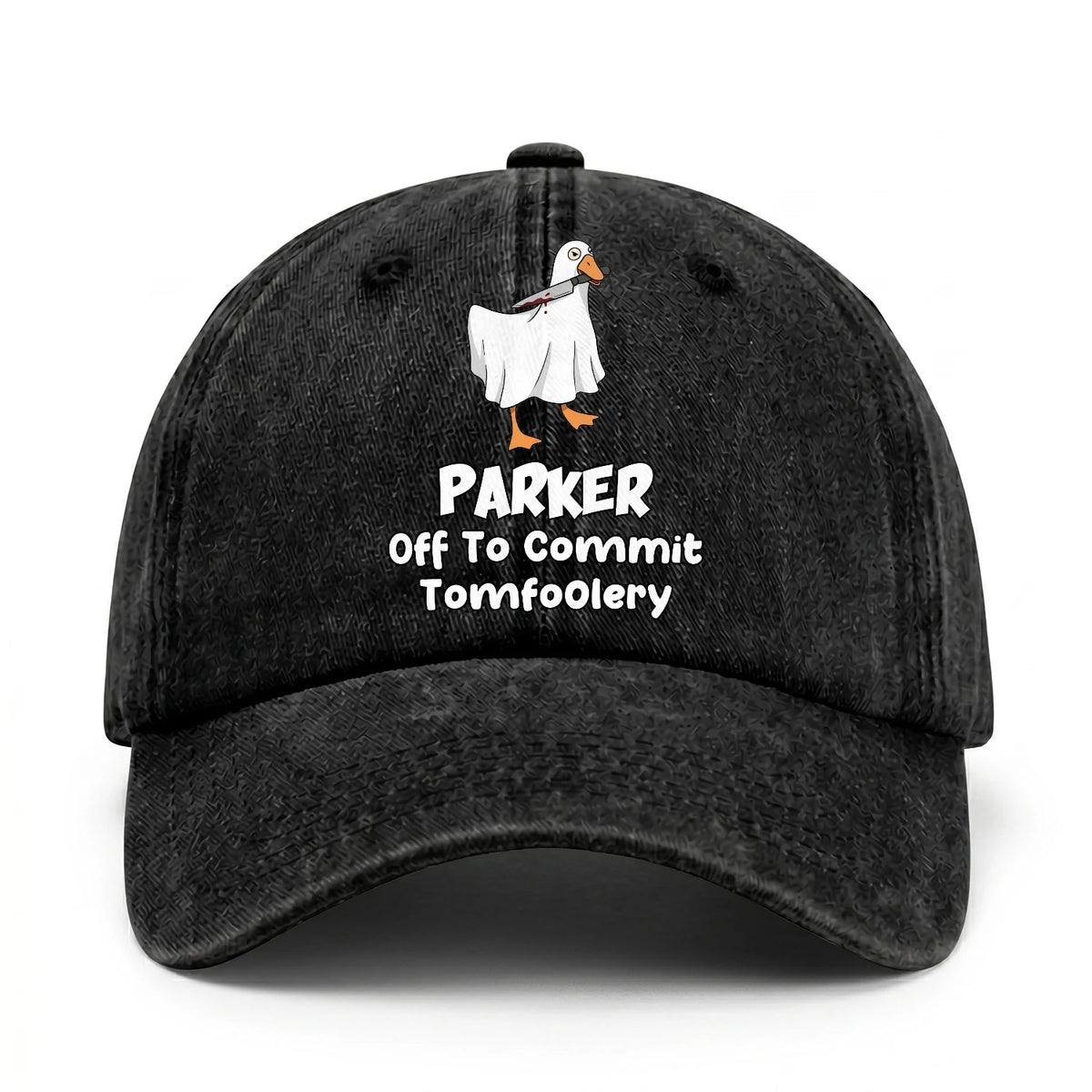 Off To Commit Tomfoolery Funny Goose Washed Cap PARKER 13K1 C131PF