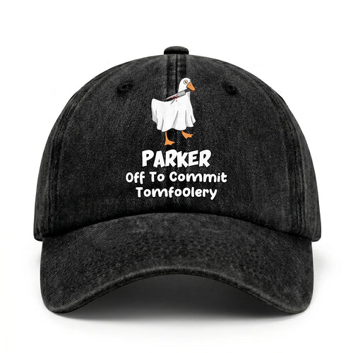 Off To Commit Tomfoolery Funny Goose Washed Cap PARKER 13K1 C131PF