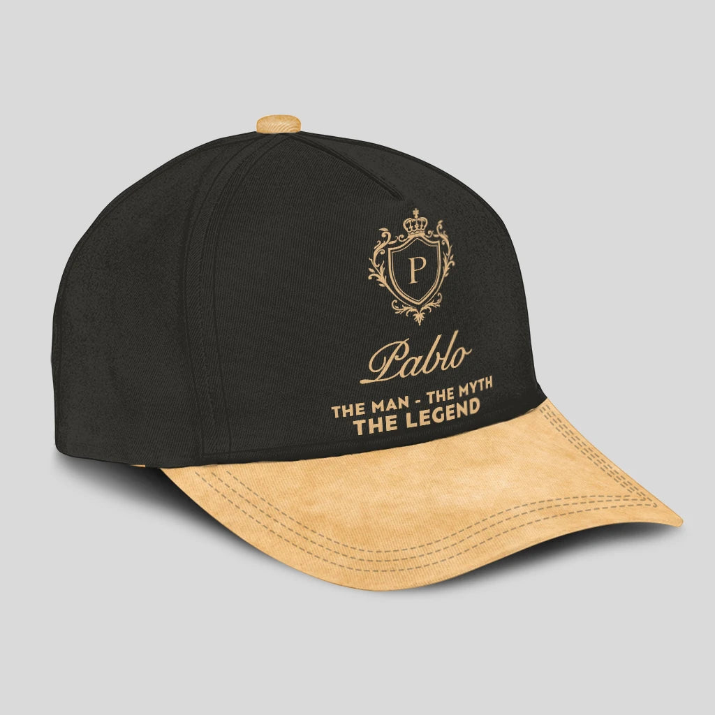 The Man The Myth The Legend Black And Champagne Gold Cap PABLO 13K1 C94PF