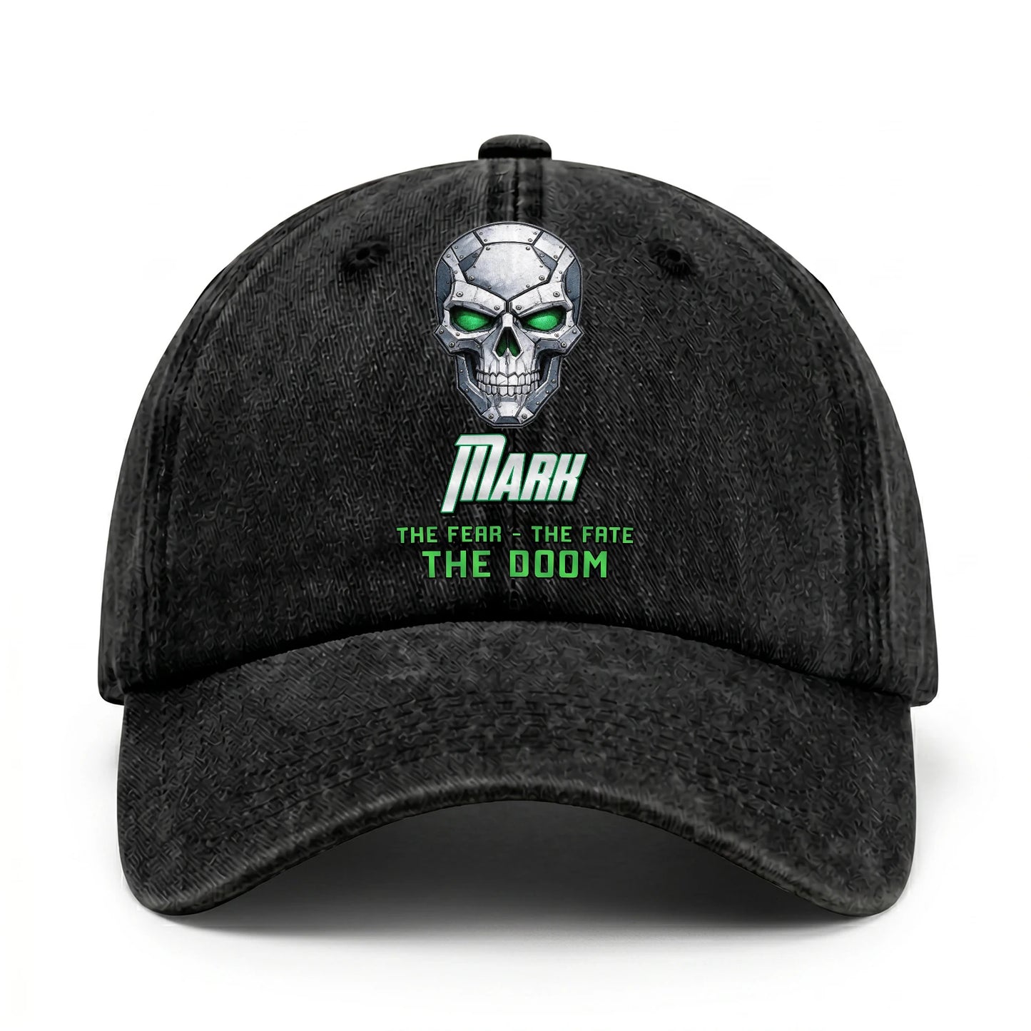 The Fear The Fate The Doom Skull Washed Cap MARK 13K1 C99PF