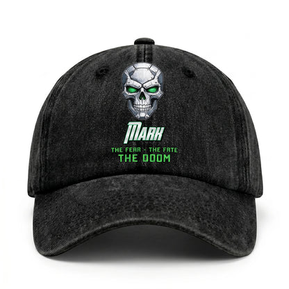 The Fear The Fate The Doom Skull Washed Cap MARK 13K1 C99PF