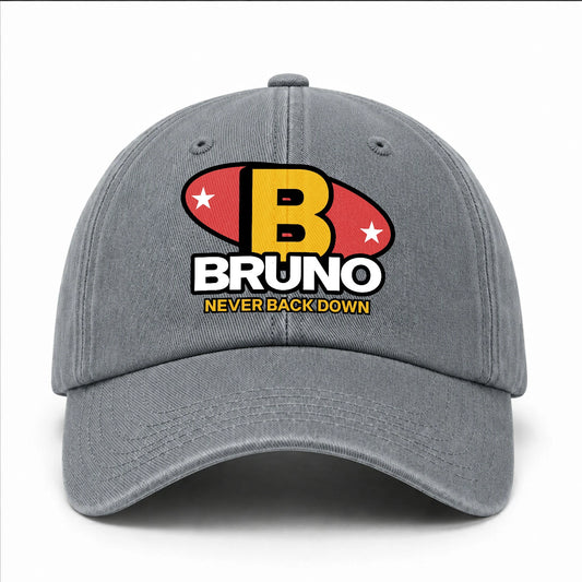 Never Back Down With Your Name And Initial Letter Washed Cap BRUNO 13K1 C82PF