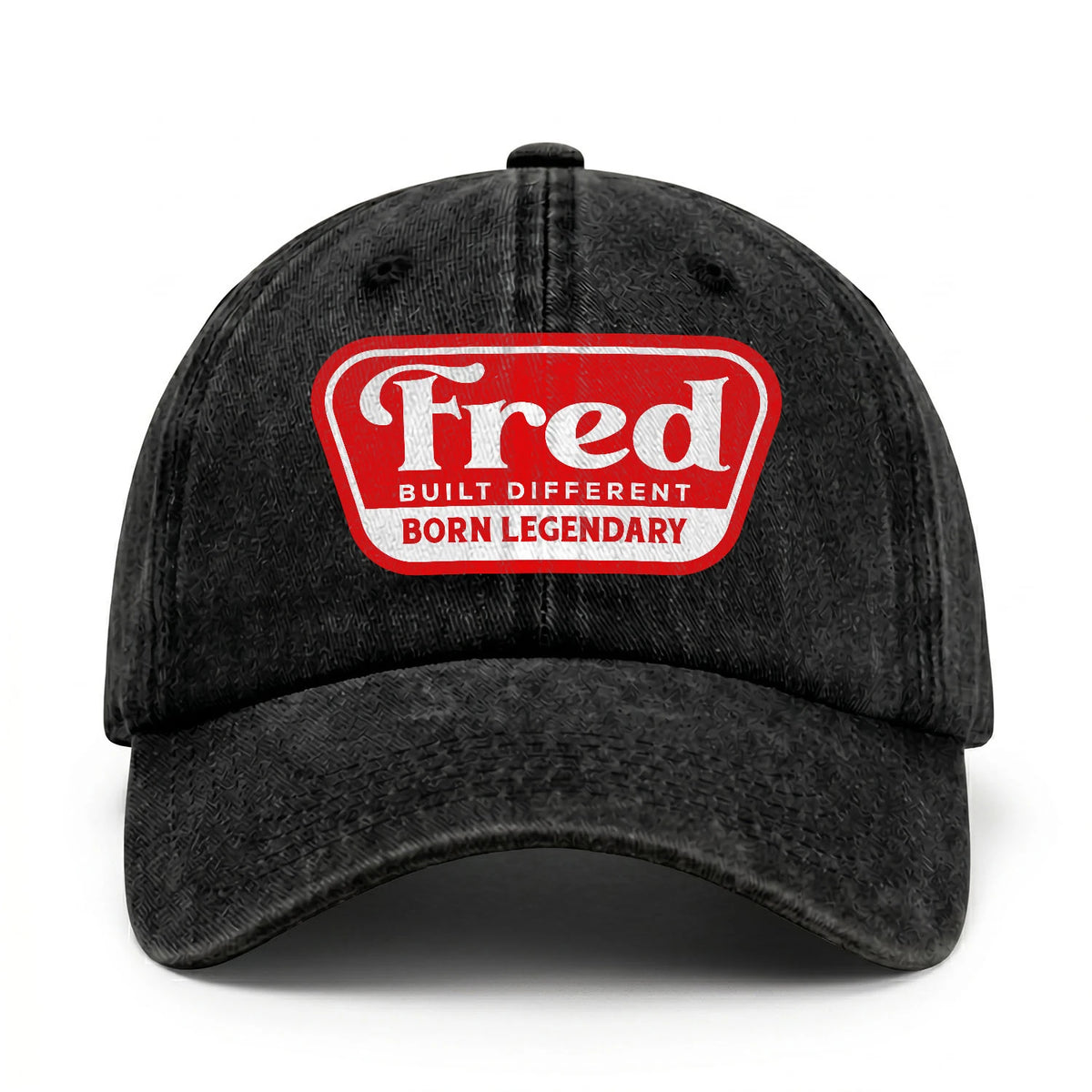 Built Different Born Legendary Red Logo Washed Cap FRED 13K1 C63PF