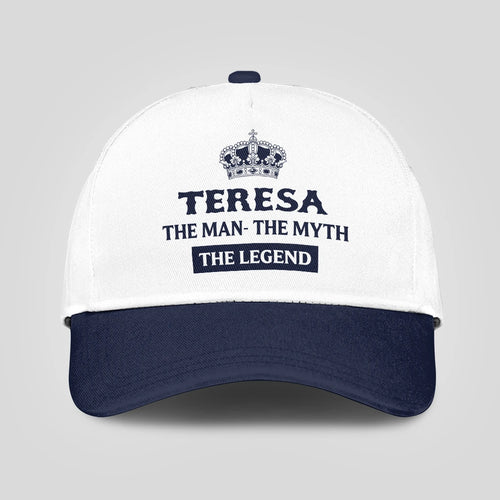 The Man The Myth The Legend King Crown Blue And White Cap TERESA 13K1 C147PF