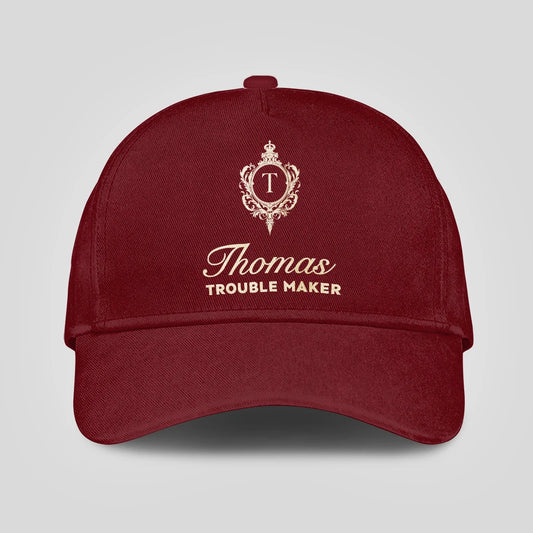 Trouble Maker Funny Royal Burgundy Cap THOMAS 13K1 C158PF