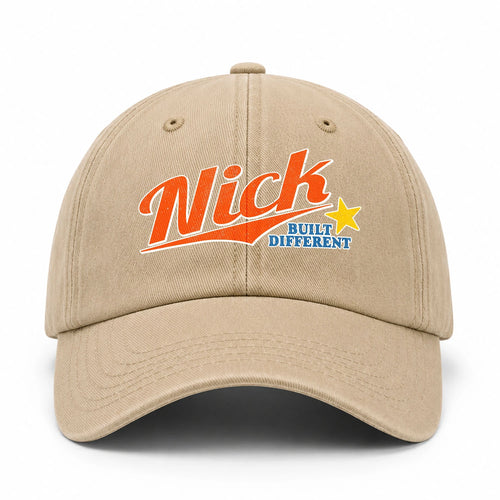 Your Name Built Different Logo Washed Cap NICK 13K1 C56PF