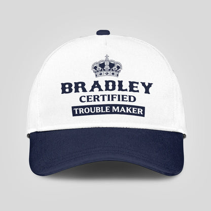 Certified Your Name Trouble Maker Washed Cap BRADLEY 13K1 C148PF
