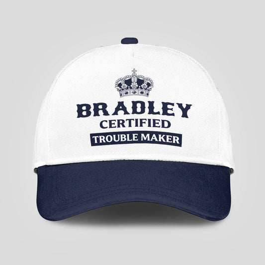 Certified Your Name Trouble Maker Washed Cap BRADLEY 13K1 C148PF