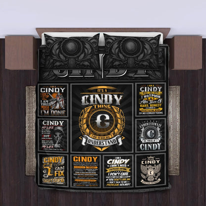 CINDY Limited Edition Personalized Bedding Set 13K1-BS2