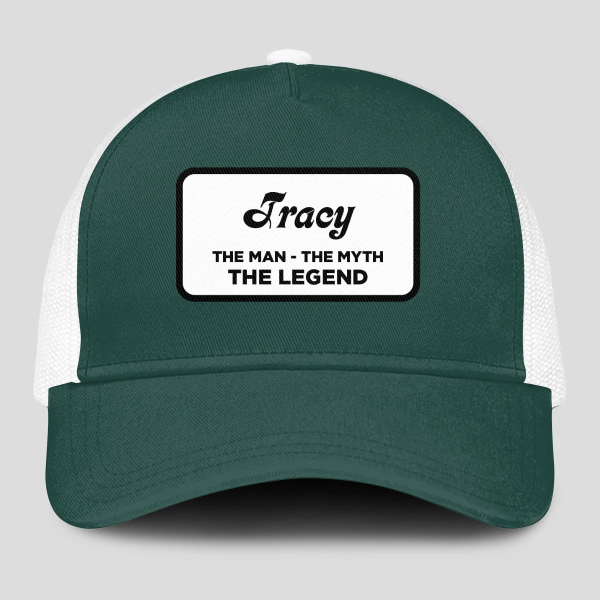The Man The Myth The Legend Green And White Mesh Cap TRACY 13K1 C198PF