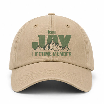 Team Your Name Lifetime Member Mountain Cap JAY 13K1 C58PF