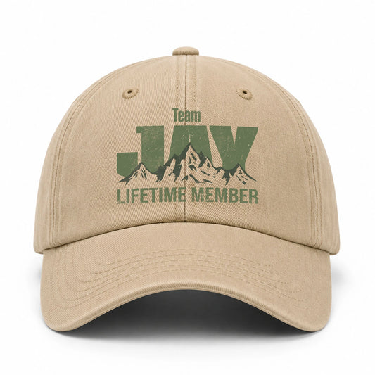 Team Your Name Lifetime Member Mountain Cap JAY 13K1 C58PF
