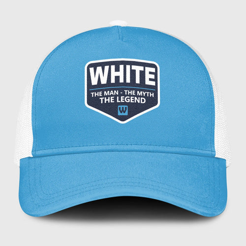 The Man The Myth The Legend Light Blue Mesh Cap WHITE 13K1 C190PF