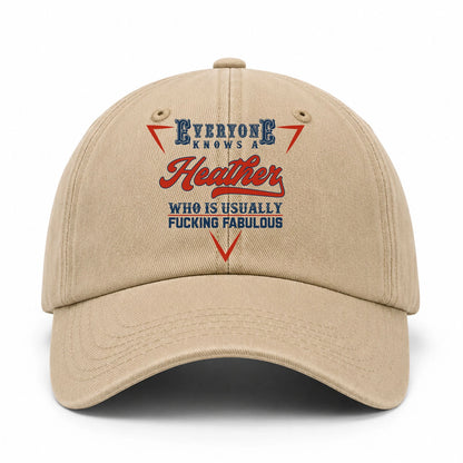 Everyone Knows A Your Name Who Is Usually Fucking Fabulous Washed Cap HEATHER 13K1 C53PF