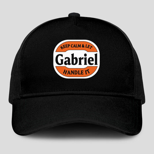 Keep Calm & Let Your Name Handle It Black Mesh Cap GABRIEL 13K1 C199PF