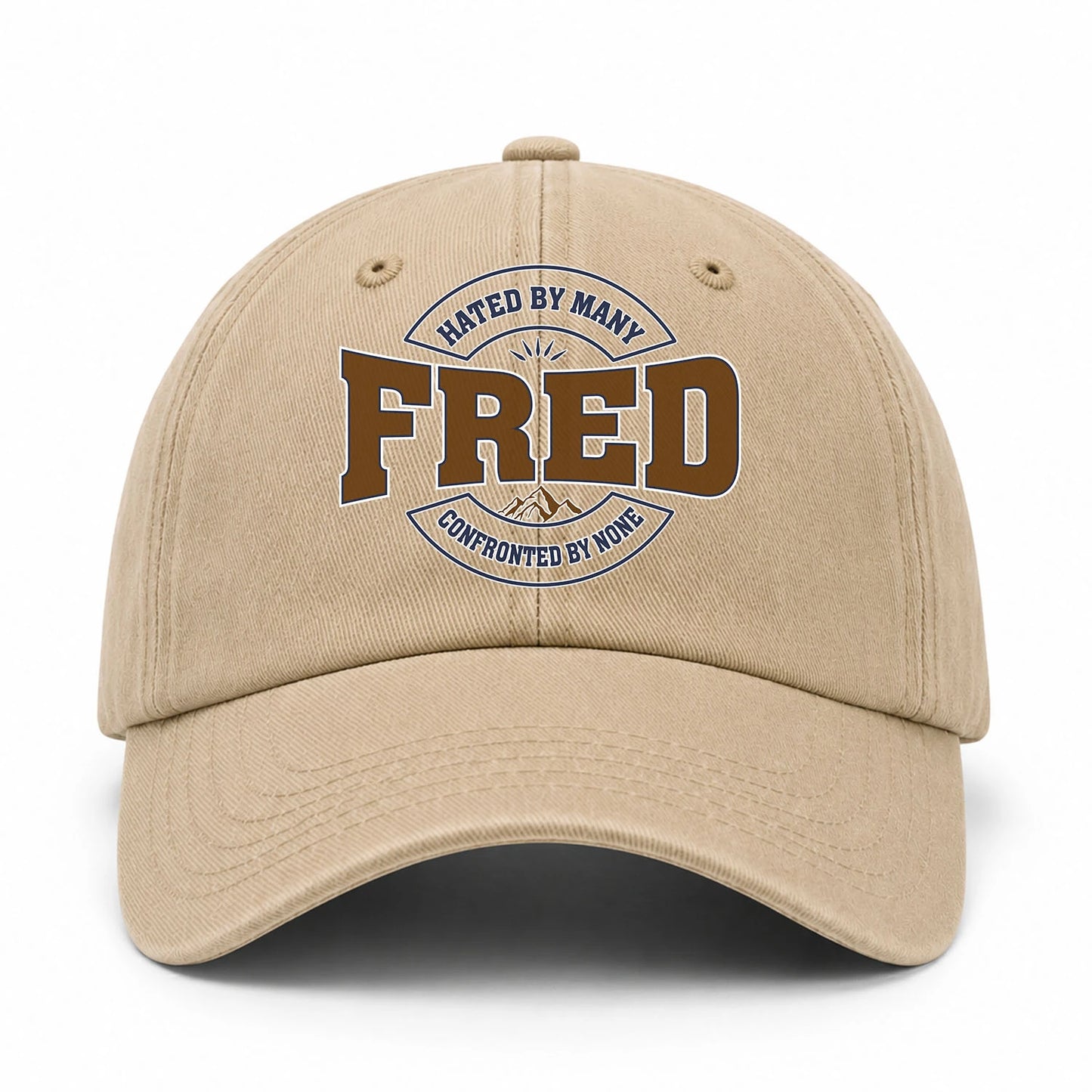 Hated By Many Confronted By None Washed Cap FRED 13K1 C36PF