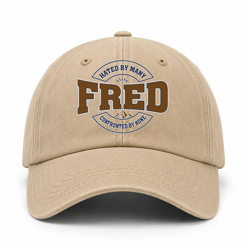 Hated By Many Confronted By None Washed Cap FRED 13K1 C36PF