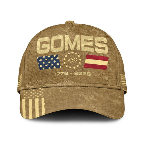 GOMES 13K1-C14PF 250th Anniversary Patriotic Baseball Cap 1776–2026