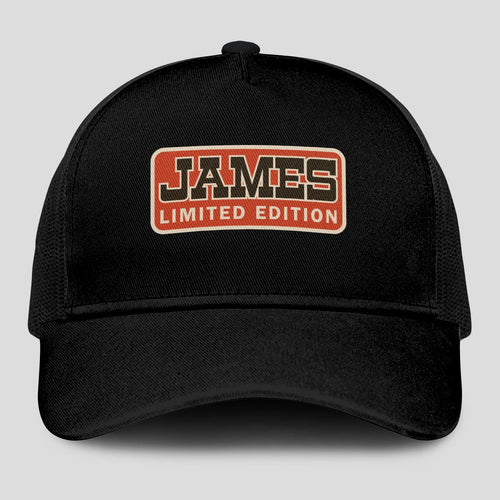 Limited Edition Red Logo Black Mesh Cap JAMES 13K1 C215PF