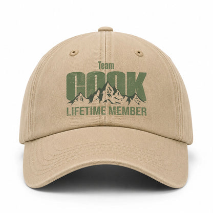 Team Your Name Lifetime Member Mountain Cap COOK 13K1 C58PF