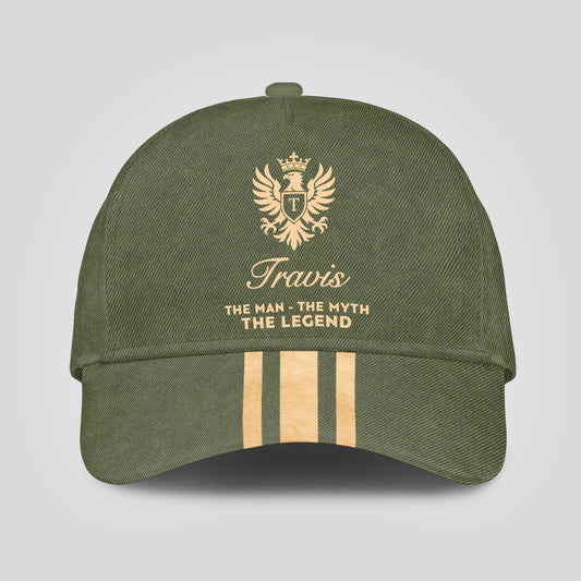 The Man The Myth The Legend King Eagle Golden And Olive Cap TRAVIS 13K1 C150PF