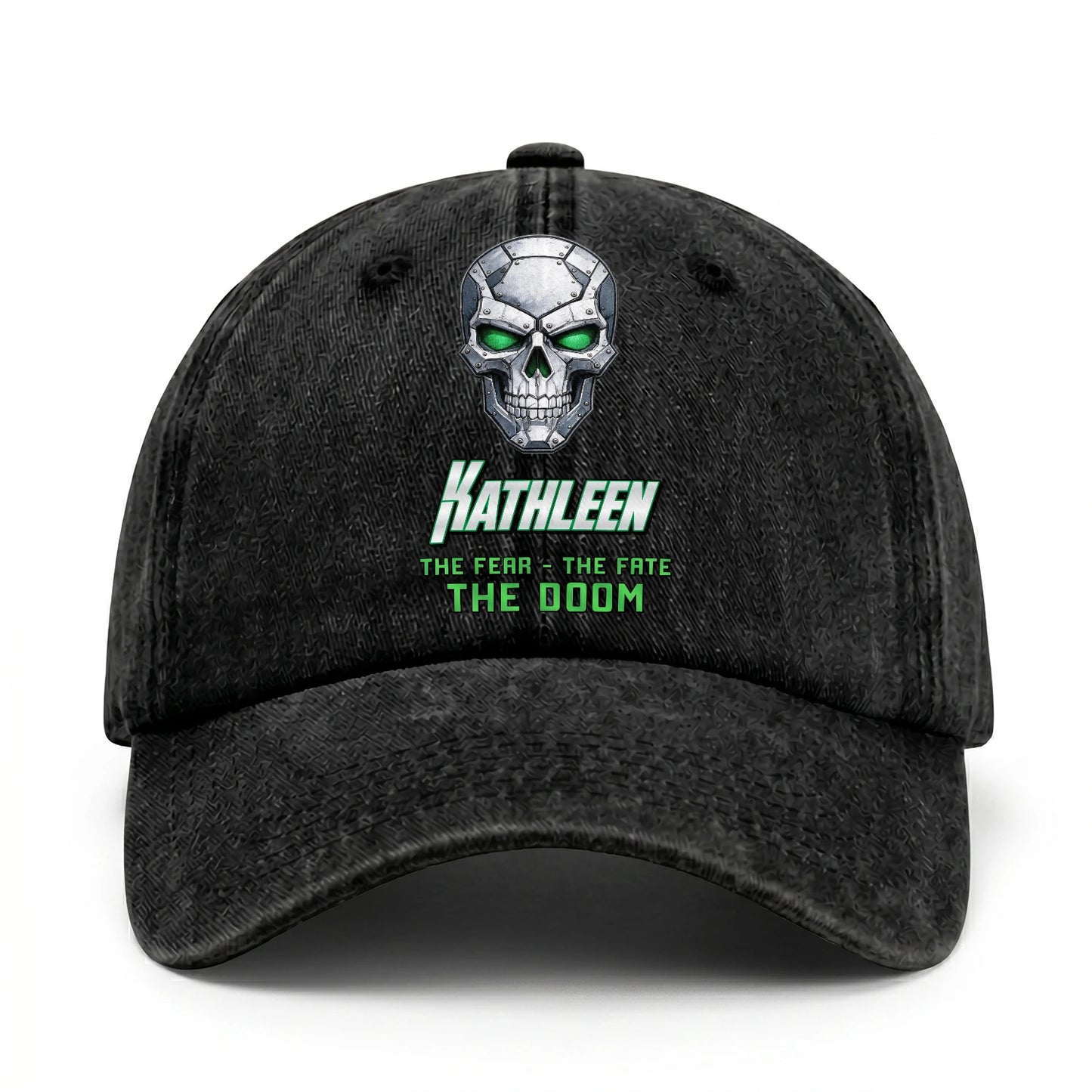 The Fear The Fate The Doom Skull Washed Cap KATHLEEN 13K1 C99PF