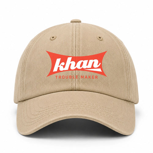 Trouble Maker Red Logo Washed Cap KHAN 13K1 C78PF