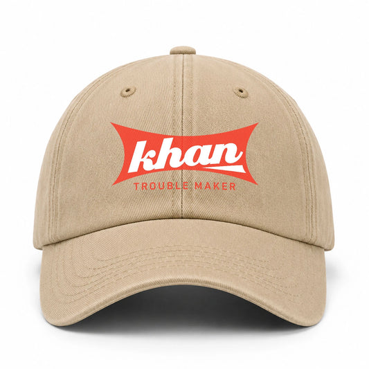Trouble Maker Red Logo Washed Cap KHAN 13K1 C78PF