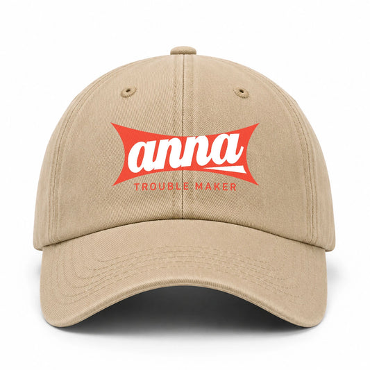 Trouble Maker Red Logo Washed Cap ANNA 13K1 C78PF