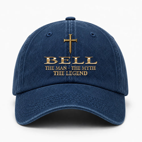 The Man The Myth The Legend Golden Cross Washed Cap BELL 13K1 C217PF