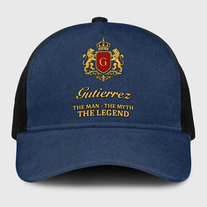 The Man The Myth The Legend Royal Blue Mesh Cap GUTIERREZ 13K1 C187PF