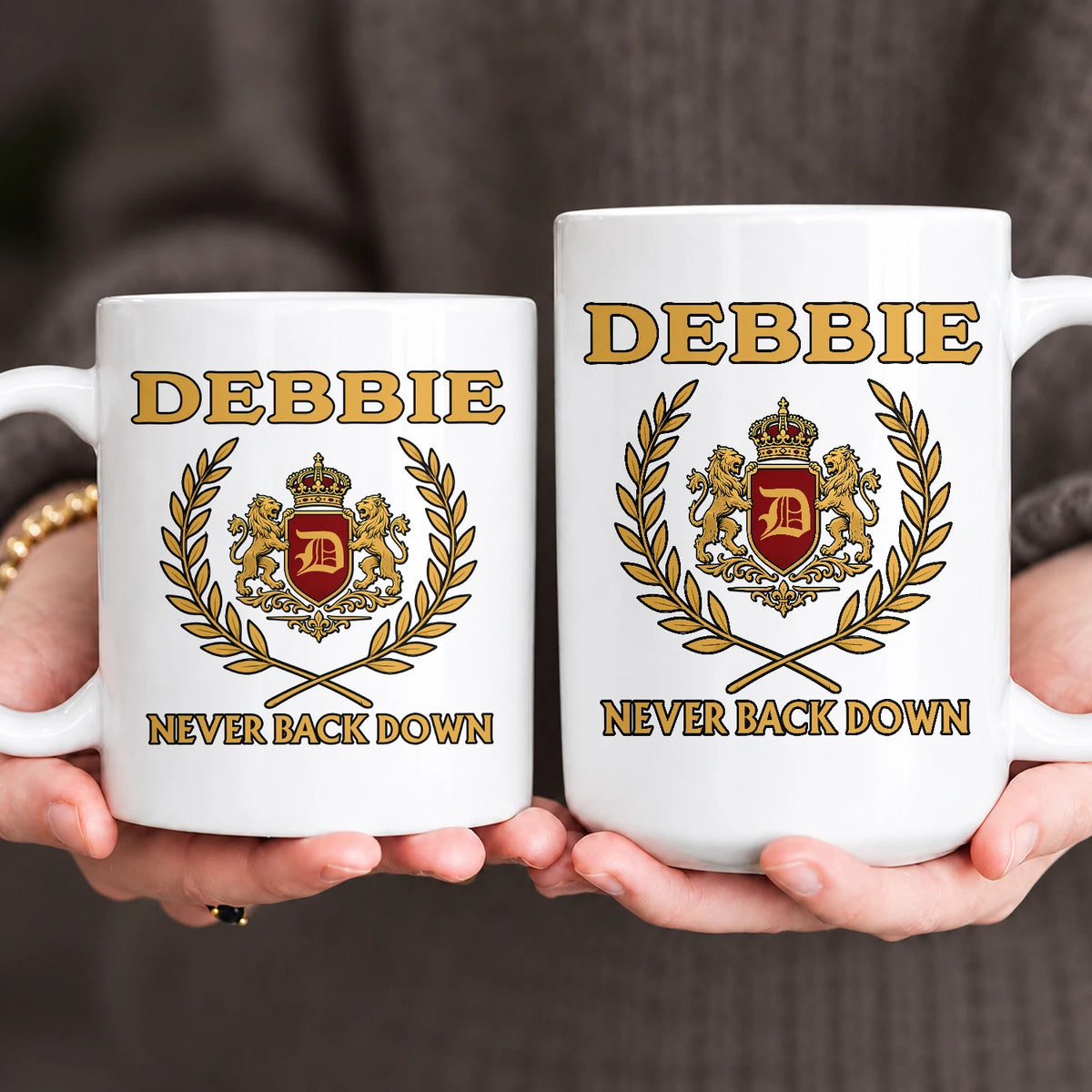 Never Back Down Royal Mug DEBBIE 13K1 MG22