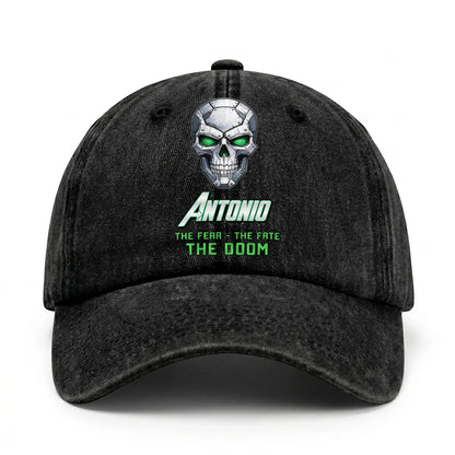 The Fear The Fate The Doom Skull Washed Cap ANTONIO 13K1 C99PF
