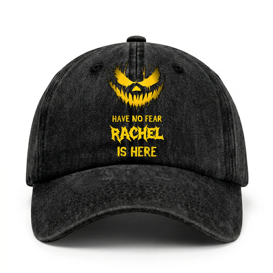 Have No Fear Your Name Is Here Jack O' Lantern Washed Cap RACHEL 13K1 C135PF