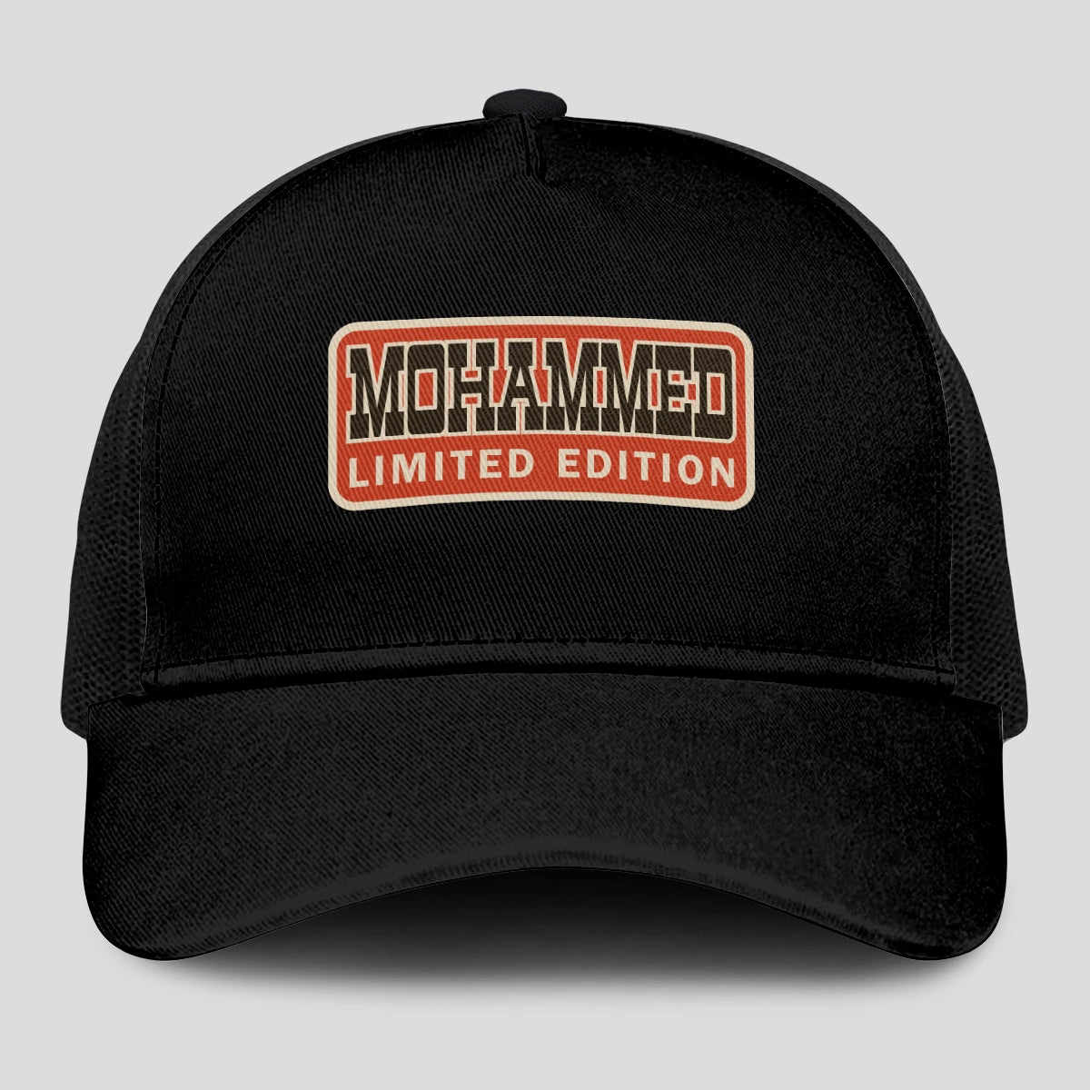 Limited Edition Red Logo Black Mesh Cap MOHAMMED 13K1 C215PF