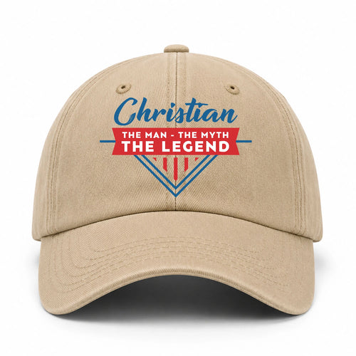 The Man The Myth The Legend Logo Washed Cap CHRISTIAN 13K1 C37PF