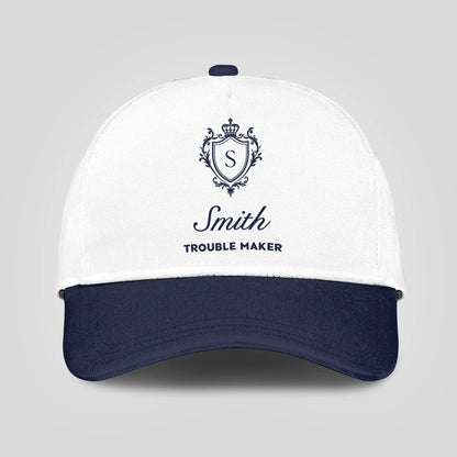 Trouble Maker Funny Blue And White Cap SMITH 13K1 C152PF